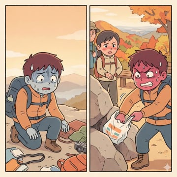 「面倒だからゴミ置いていくか」マナーの悪い登山客。だが、山頂で気づいた自業自得の内容とは？【短編小説】