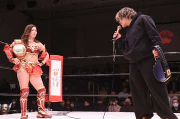 【マリーゴールド】CHIAKI、ワールド王座強奪を予告！ 王者・青野未来「アンタみたいなチンピラが取るベルトじゃないんだよ」