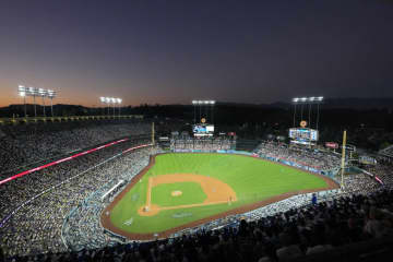 ドジャー・スタジアムの客席をコヨーテが徘徊　見学ツアーの家族に接近「近づかないで」州当局