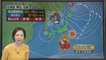【あすの天気】北日本と北陸で雪と風強まる　太平洋側は晴れて空気乾燥