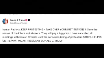 トランプ大統領SNS投稿　イラン反政府デモ「大きな代償を払う」「支援は間もなく到着する」さらなる介入示唆