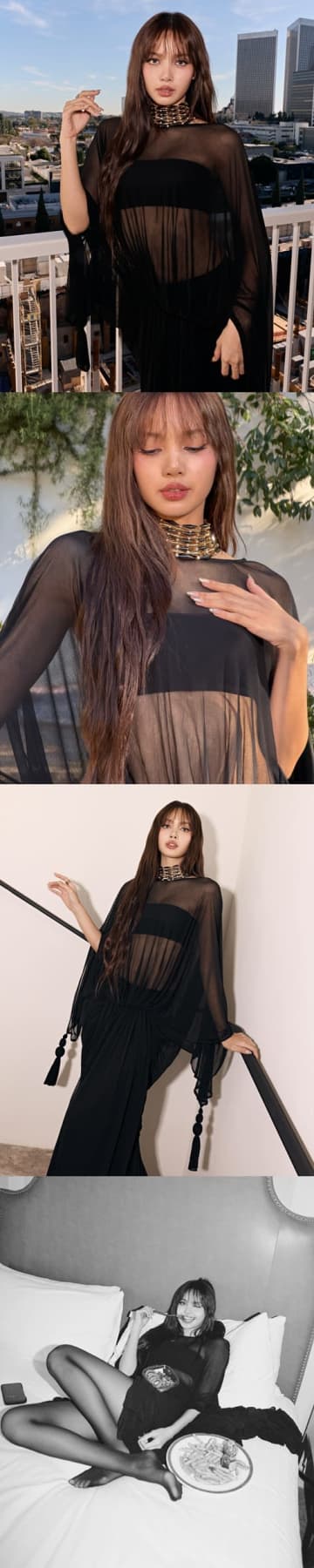 BLACKPINK・リサ、ブラトップ透け見え“大胆衣装”で色気爆発！ヘルシーボディに視線集中【PHOTO】