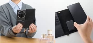機種不問で使える自己吸着シート採用の手帳型スマホケース4種、エレコムが発売
