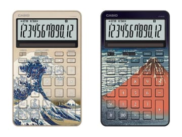 葛飾北斎の浮世絵がカシオの電卓に