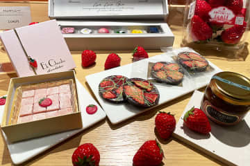 天王寺・近鉄のバレンタイン、自社いちご＆分厚いどら焼き…コラボ商品で差別化