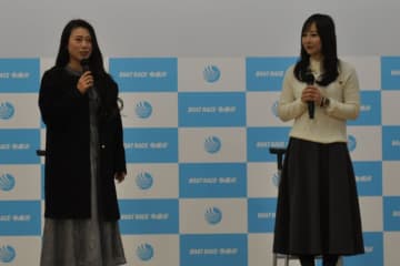 【多摩川ボート・ヴィーナスＳ】西岡育未と喜多須杏奈がトークショー　西岡は海野康志郎に弟子入り宣言