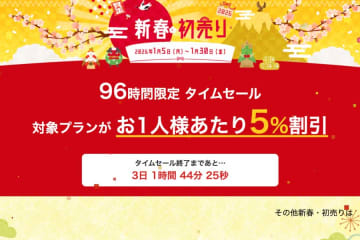 日本旅行、「新春・初売り96時間限定タイムセール」を開催中 5％割引