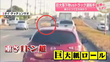 巨大落下物VSトラック運転手　身ひとつで立ち向かう　タイ中部【 #世界のミダシ 】