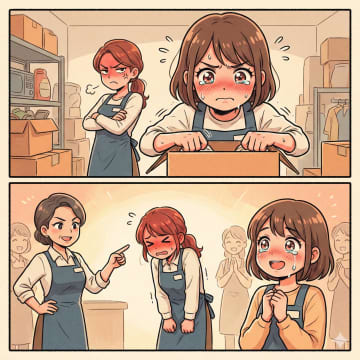 「はぁ…なんであの子ばっかり」と私を妬んでくる同僚。数日後、出勤すると同僚の態度が一変、一体何があった？