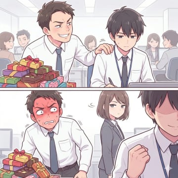 「チョコ貰えなかったの？」とマウントを取ってくる同僚。だが、女性社員の一言で表情が歪む【短編小説】