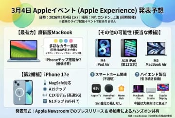 ついにMacBookにiPhoneのチップが？ 3月4日のアップル体験会で廉価版の