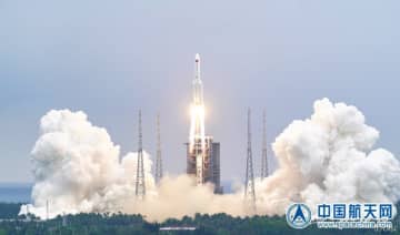ニュース画像：中国が宇宙ステーションをもつ日 - 最初のモジュール「天和」打ち上げ成功