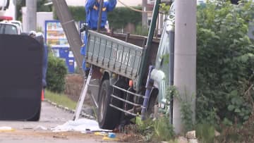 児童5人死傷事故で現場検証　「小学生の列が見えなかった」と供述