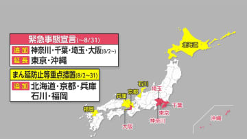 東京の宣言 8月末まで延長　飲食店に個別訪問 対策強化