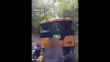 ニュース画像：「大井川鉄道　倒木で緊急停止　乗客６７人が作業車で脱出　静岡・川根本町」