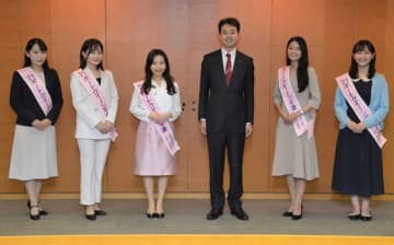 千葉港の親善大使　新ポートクイーン5人が知事訪問　「地域の魅力伝えたい」