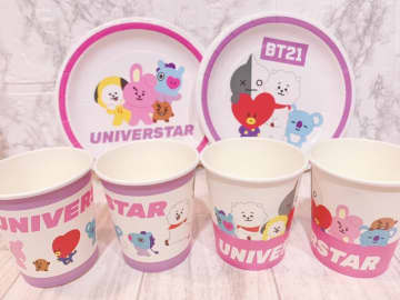 ファミマに「BT21」グッズが出現中！ペーパーカップやプレートなど全部可愛い。