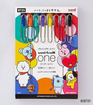 「BT21」ボールペンは全色買い！ありえん可愛さ、仕事もはかどりそう。
