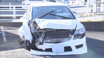 車がトラックと正面衝突　居眠り運転の可能性も　千葉・松戸市