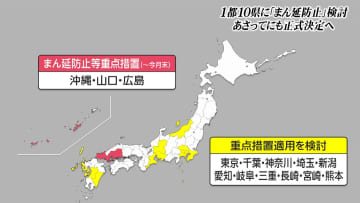 1都10県に「まん延防止」検討　19日にも正式決定へ