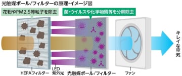「光触媒ボール」と内蔵フィルターを製品化　SNSソフトが千葉大研究チームと共同開発
