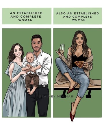 32歳、独身、子なしでも「満たされてる」。女性の「こうあるべき」に疑問を投げかけるイラストに共感の声