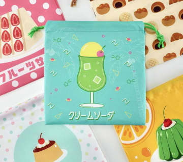 【100均】レトロ可愛い巾着見つけた♡クリームソーダ、ドロップ...8種全部よき。