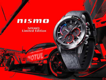 「EDIFICE」限定モデル　「日産/NISMO」のチームカラー、エースナンバー「23」刻印