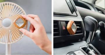 アロマの香りが風にのって　ファンに取り付けるクリップ