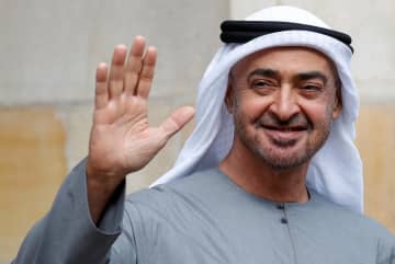 アラブ首長国連邦（UAE）の新大統領に選出されたムハンマド・ビン・ザイド・ナハヤン氏＝2021年9月、パリ郊外（ロイター＝共同）