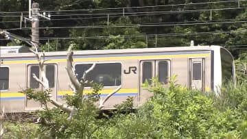 10時間以上一部運転見合わせ　外房線 電車が倒木と衝突