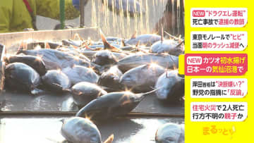 日本一の気仙沼港でカツオ初水揚げ