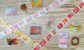 「切手風マステ」可愛すぎる♡コスモス、紅葉...「キャンドゥ」に秋シール登場。