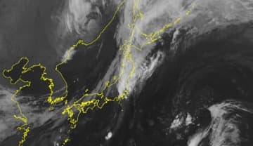 日本列島にかかる雨雲＝2022年9月24日午前7時半現在（気象庁HP引用）
