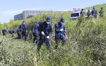 河川敷の水引き、捜索広げる　千葉・松戸の女児不明6日