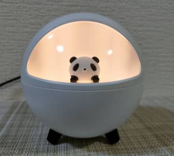 ダイソーの「光るパンダ加湿器」が可愛すぎる。「推し」カスタムもできるよ。