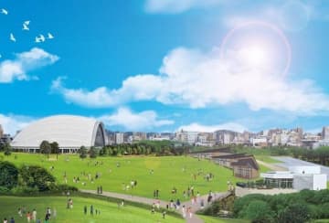 ふれあいパートナーズが作製した北長瀬未来ふれあい総合公園のイメージ図（市提供）