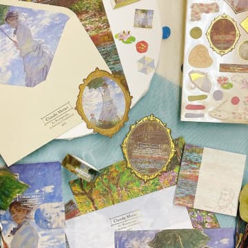 100均爆買い案件。ゴッホ、モネ...絵画モチーフの文具が素敵すぎる！