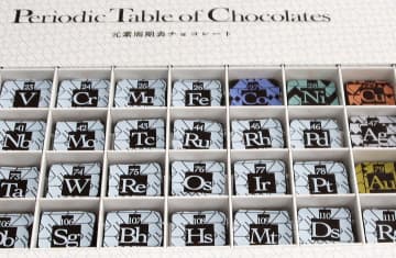 バレンタインに元素チョコ　理系学生に118個、千葉