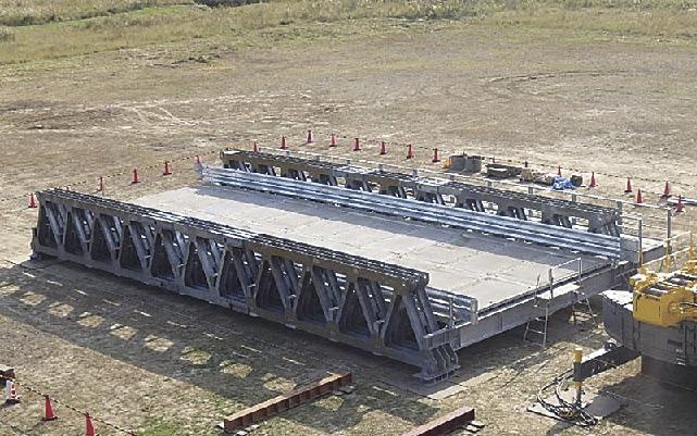 四国整備局／九州整備局に応急組み立て橋引き渡し、熊本・球磨大橋仮復旧に使用