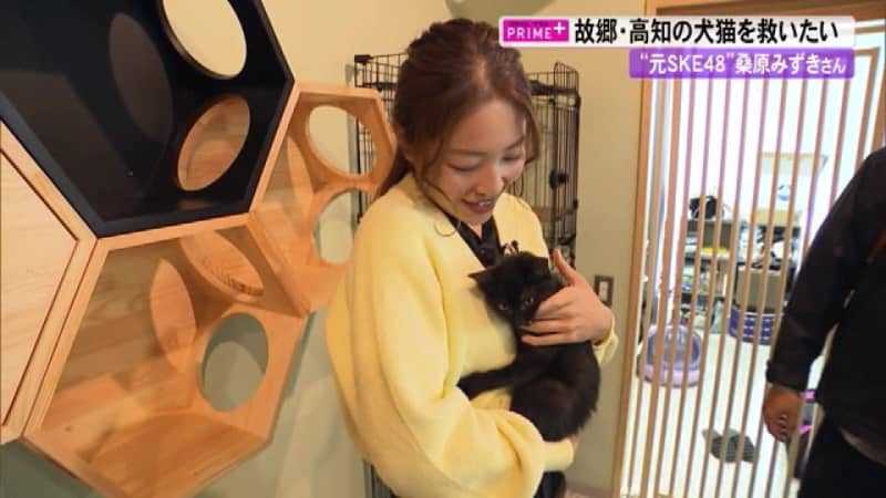 元SKE48・桑原みずきさん「これ幸せやな」　保護犬・猫がのびのびと…“新しい家族探し”の場【…