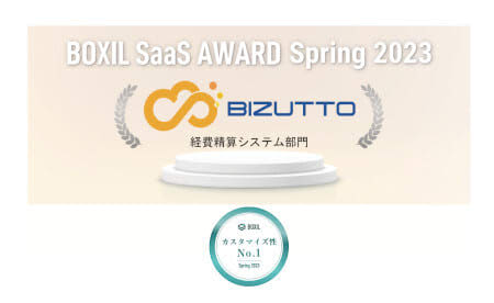 ALSI, "BIZUTTO Expenses" won "No.1 Customizability" in the Expense Reimbursement System Category