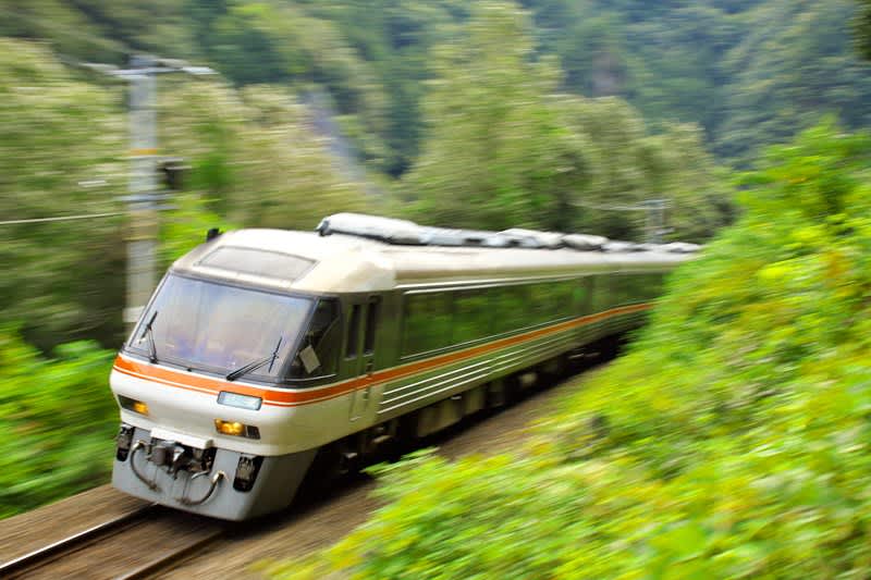 Kiha 85 series limited express diesel train of JR Tokai starts again on Kyoto Tango Railway