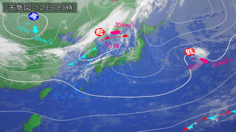 西から天気は下り坂　九州北部地方は大気不安定に