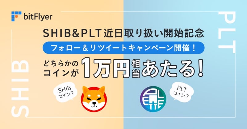「bitFlyer」にて「シバイヌ(SHIB)」の取扱いを発表！1万円相当のSHIBもしくはP…