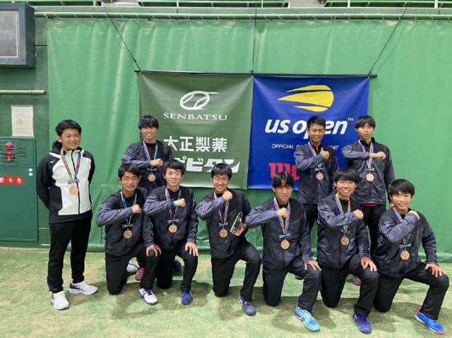 佐土原 県勢男子初の3位　全国高校選抜テニス