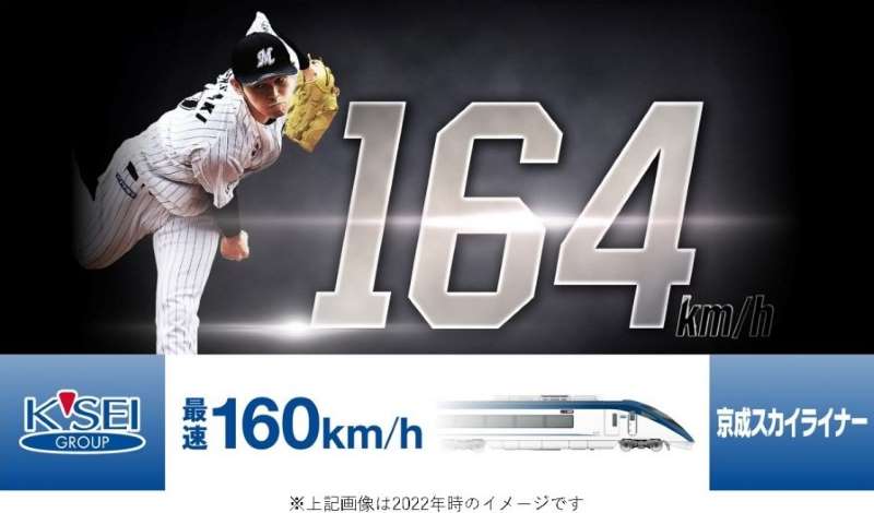 Chiba Lotte x Keisei "160km/h Project" Pitcher Aki Sasaki when pitching 160km Visitor presentation...