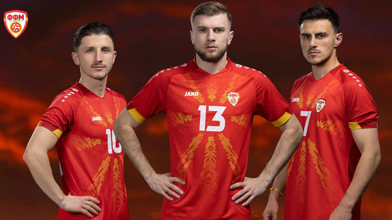 長すぎた…北マケドニア代表、「7年ぶり」に新ユニフォームを発表！EURO予選でデビュー