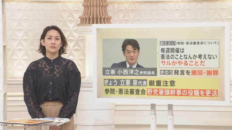 “Monkey remark” Rejected Representative Hiroyuki Konishi In the first place, what does the Constitutional Commission do?