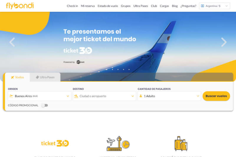 アルゼンチンのLCC「フライボンディ」、NFTトークン「NFTicket」による航空券譲渡などに対応